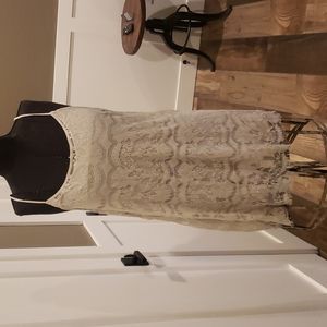 Fossil lace slip dress with liner
